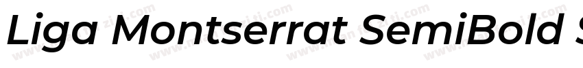 Liga Montserrat SemiBold SemiBold字体转换